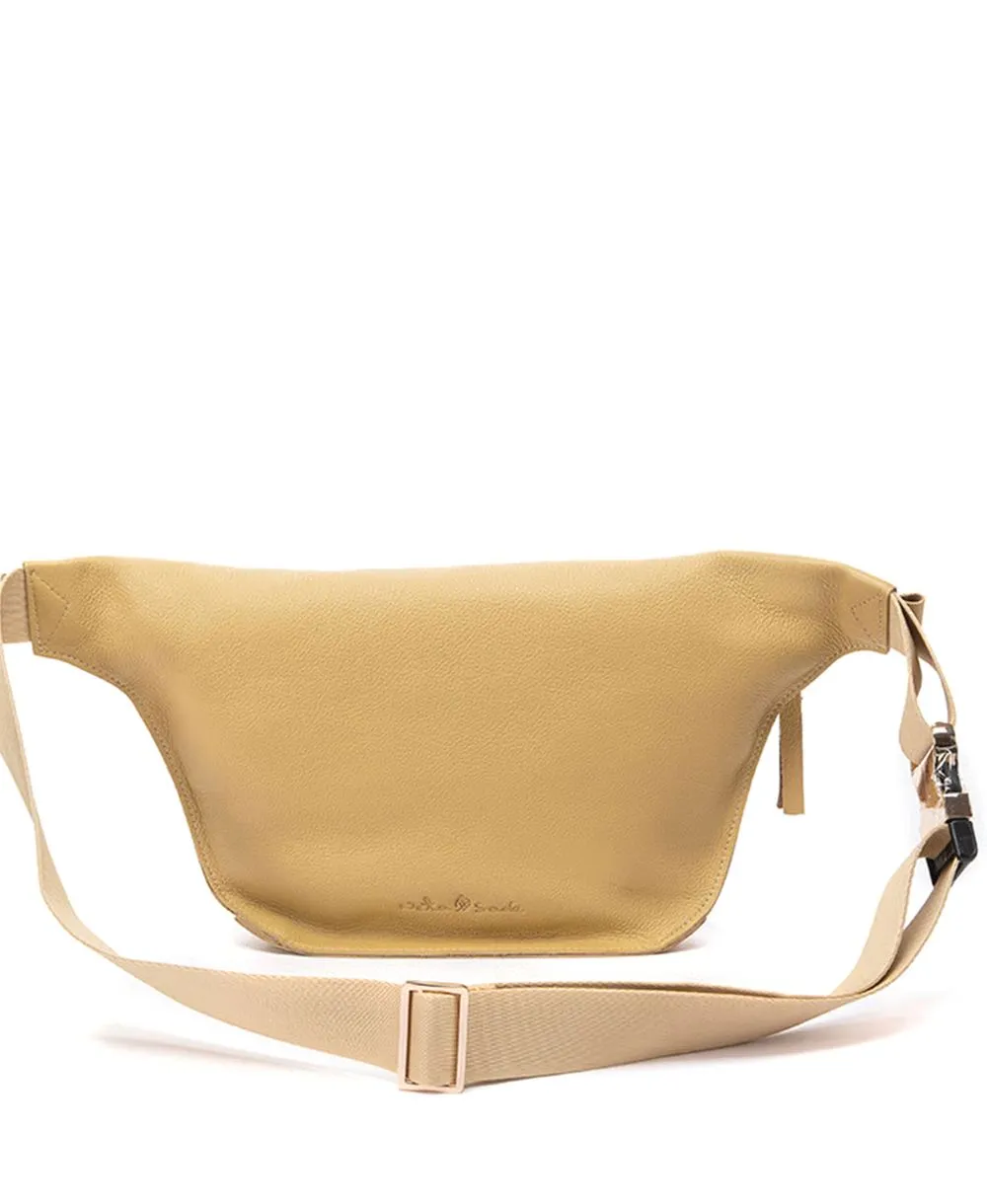 פאוץ' עור גדול אנה גולד חרדל | נטע שדה – תמונה 4