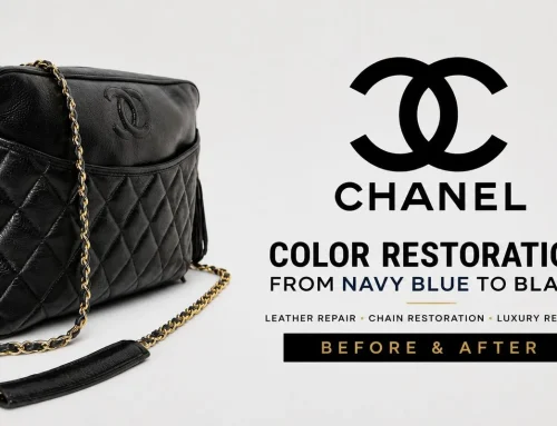 Chanel Bag Restoration | Navy to Black Color Change