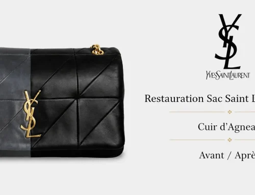 Restauration d’un sac Saint Laurent Jamie en cuir d’agneau