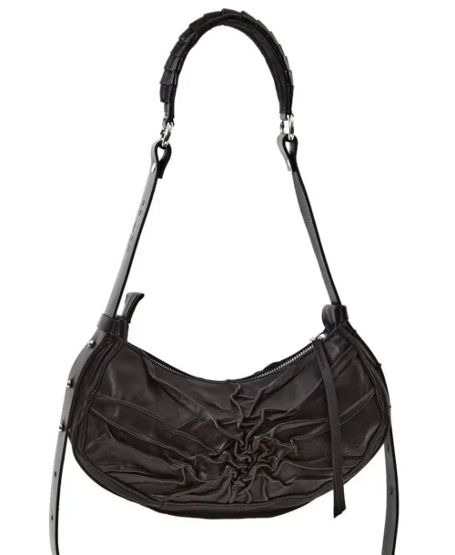 תיק יד מעור שחור AOR HANDBAG בעיצוב Noam Leather Design