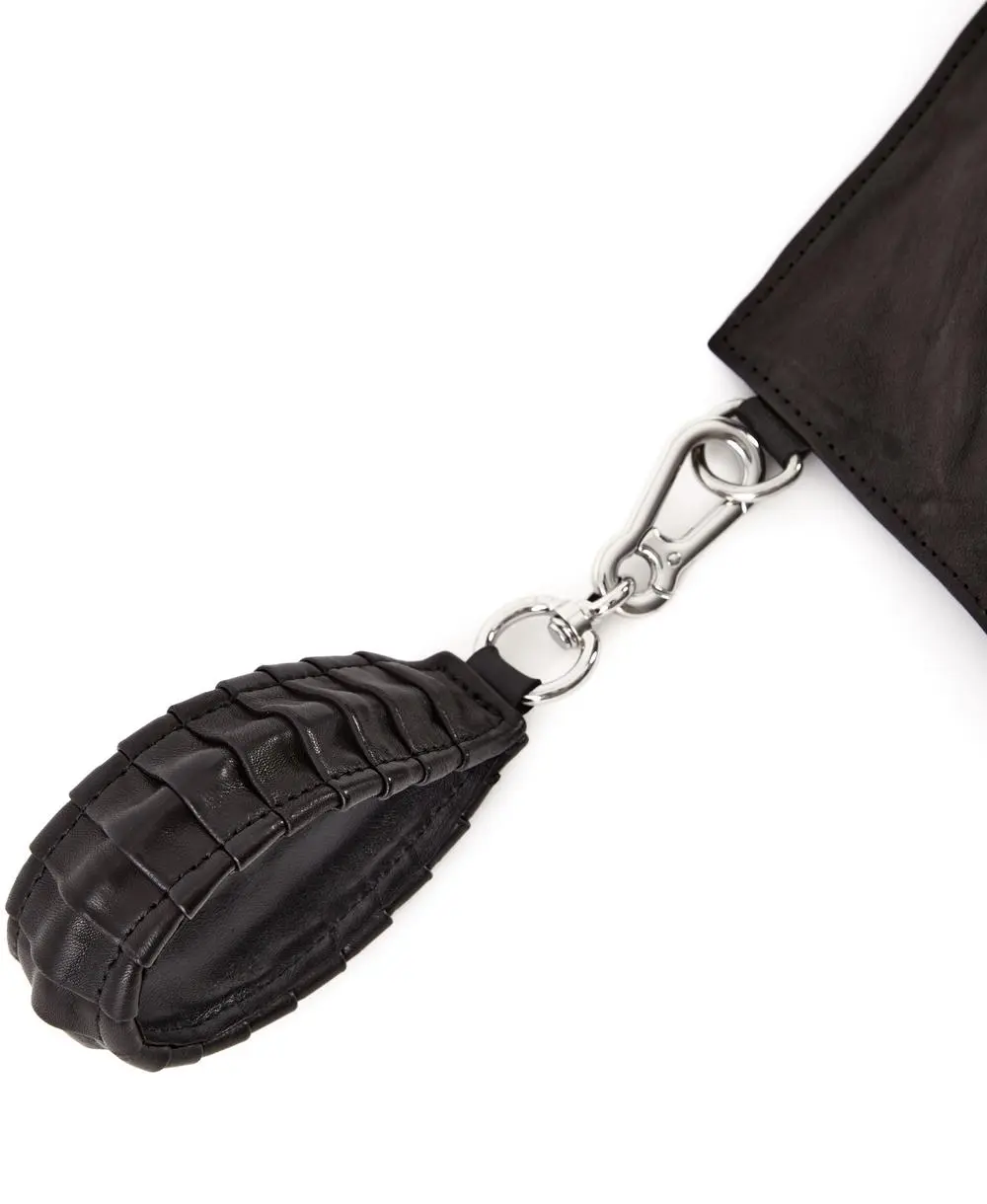 תיק ערב מעור OYSTER CLUTCH שחור | Noam Design – תמונה 7