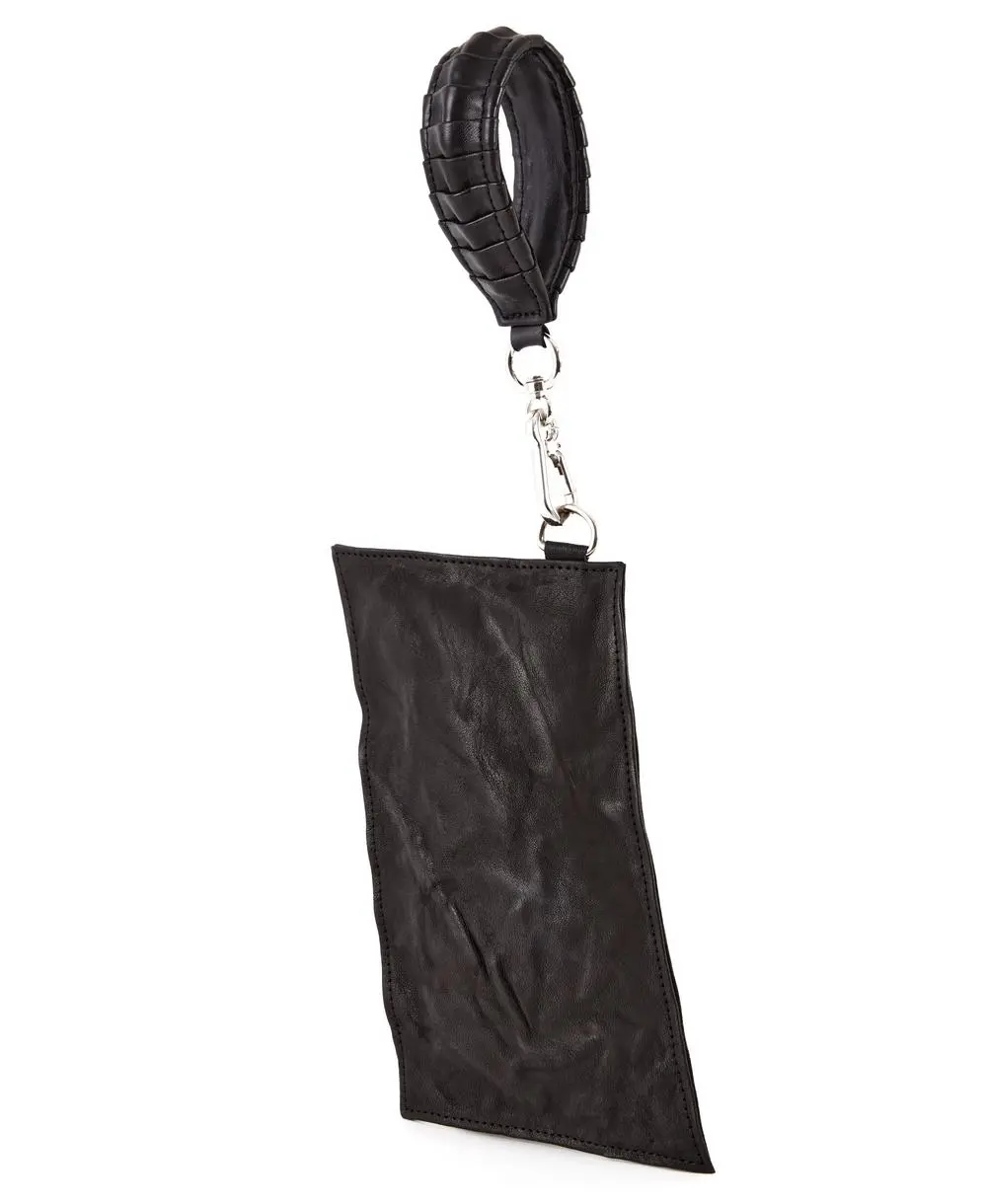 תיק ערב מעור OYSTER CLUTCH שחור | Noam Design – תמונה 6