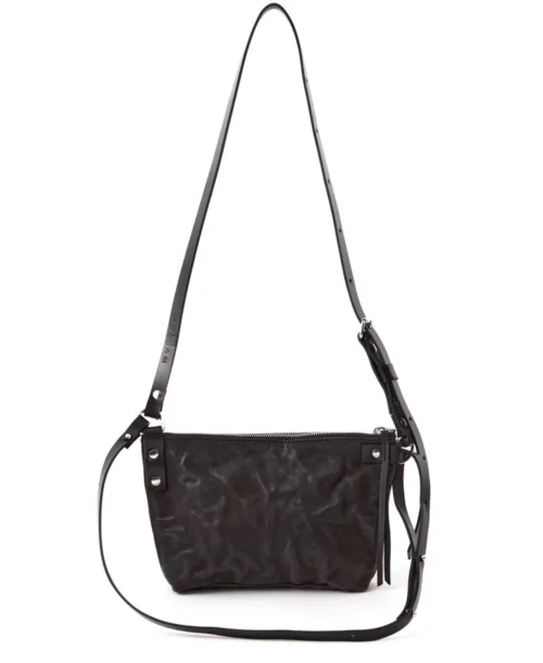 תיק צד מעור שחור OYSTER CROSS BAG בעיצוב Noam Leather Design